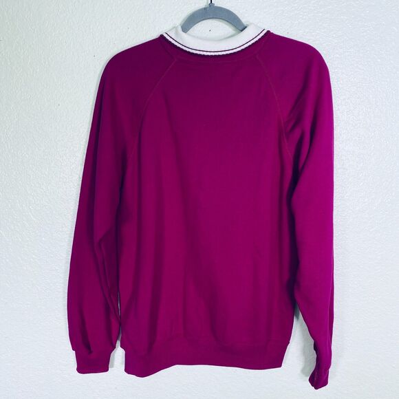 Cabin Creek Vintage Sweater Women Large Floral Puff Graphic Collared CottageCore - Picture 7 of 13